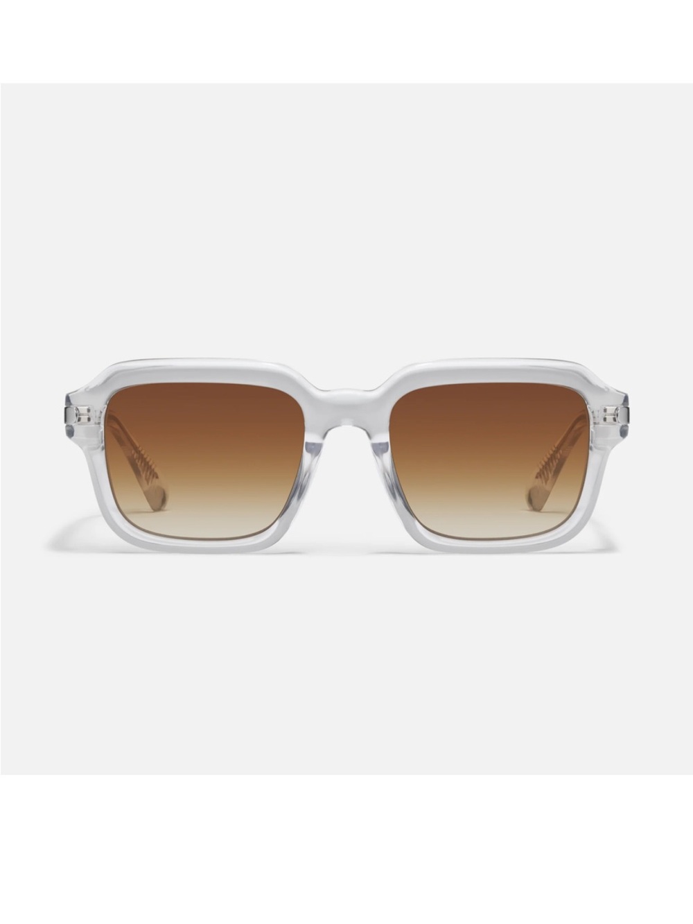 Quay Playback  Clear Frame Sunglasses with Brown Gradient Lenses